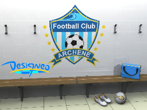 Vestiaire club football - Designéo Mettez de la déco dans vos carreaux ! - Carrelage décoratif