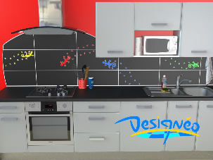 Crédence cuisine lézards - Designéo Mettez de la déco dans vos carreaux - Carrelage décoratif