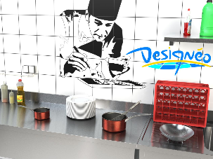 Cuisine Restaurant - Designéo Mettez de la déco dans vos carreaux ! - Carrelage décoratif