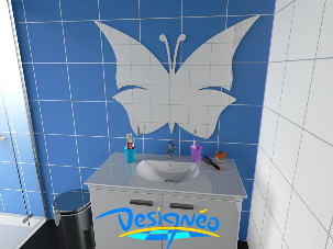Miroir Papillon - Designéo Mettez de la déco dans vos carreaux ! - Carrelage décoratif