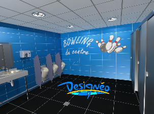 Sanitaires Bowling - Designéo Mettez de la déco dans vos carreaux ! - Carrelage décoratif