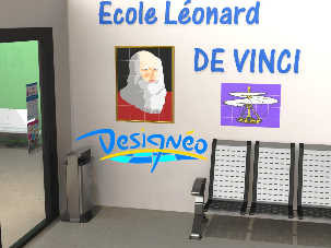 Entrée École Léonard de Vinci - Designéo Mettez de la déco dans vos carreaux ! - Carrelage décoratif