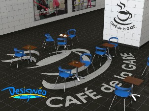 Café de la gare - Designéo Mettez de la déco dans vos carreaux ! - Carrelage décoratif